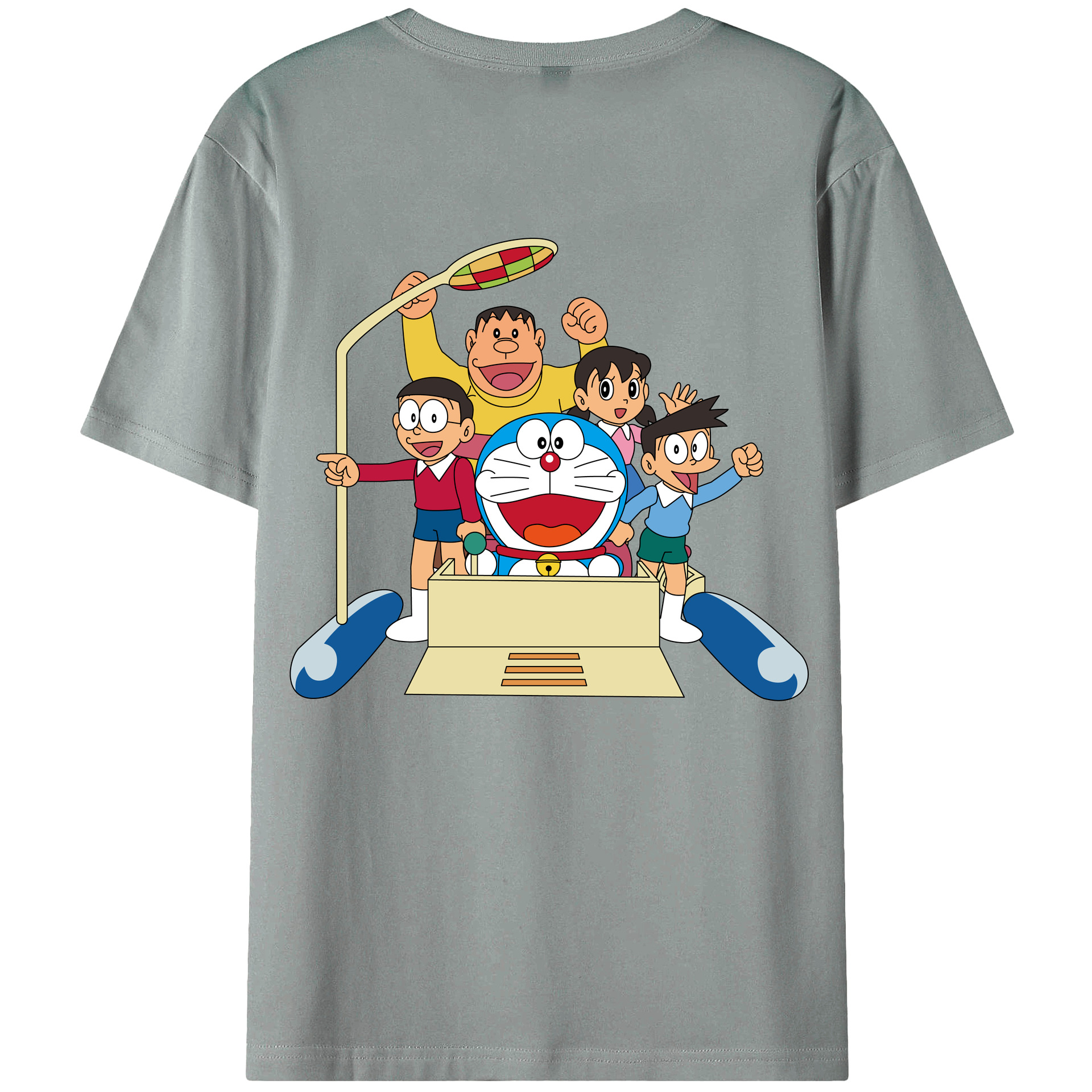 （画像用） ドラえもん 骨川 スネ夫 Doraemon Honekawa Suneo 綿100％ メンズ半袖Tシャツ（バックプリント） 通気性